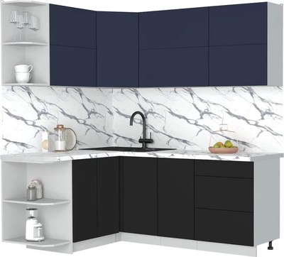 Кухонный гарнитур Интерлиния Мила Матте 1.5x2.0 А - фото