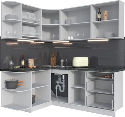 Кухонный гарнитур Интерлиния Мила Матте 1.5x2.0 А