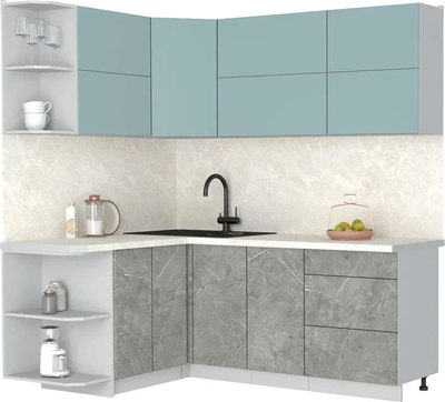 Кухонный гарнитур Интерлиния Мила Матте 1.5x2.0 А - фото