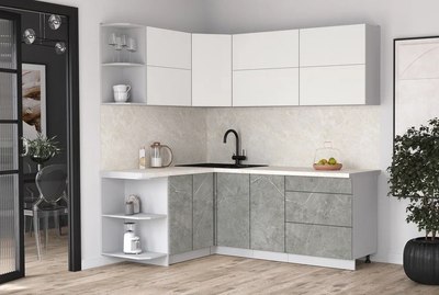 Кухонный гарнитур Интерлиния Мила Матте 1.5x2.1 А