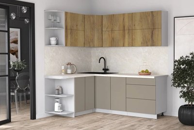 Кухонный гарнитур Интерлиния Мила Матте 1.5x2.1 А