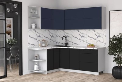 Кухонный гарнитур Интерлиния Мила Матте 1.5x2.1 А