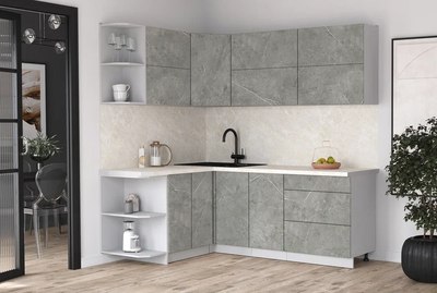 Кухонный гарнитур Интерлиния Мила Матте 1.5x2.1 А