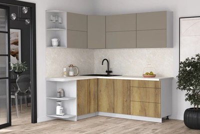 Кухонный гарнитур Интерлиния Мила Матте 1.5x2.1 А