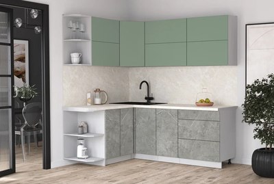 Кухонный гарнитур Интерлиния Мила Матте 1.5x2.1 А