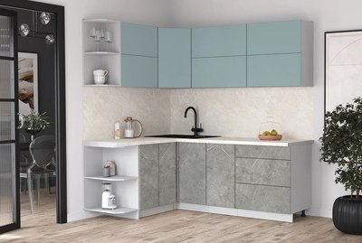 Кухонный гарнитур Интерлиния Мила Матте 1.5x2.1 А