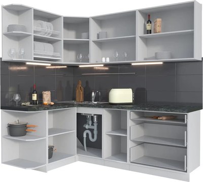 Кухонный гарнитур Интерлиния Мила Матте 1.5x2.2 А