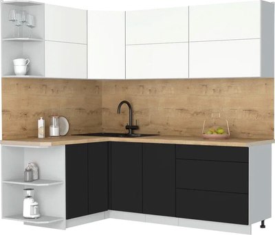 Кухонный гарнитур Интерлиния Мила Матте 1.5x2.2 А - фото