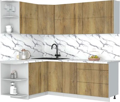 Кухонный гарнитур Интерлиния Мила Матте 1.5x2.2 А - фото