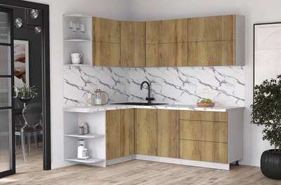 Кухонный гарнитур Интерлиния Мила Матте 1.5x2.2 А