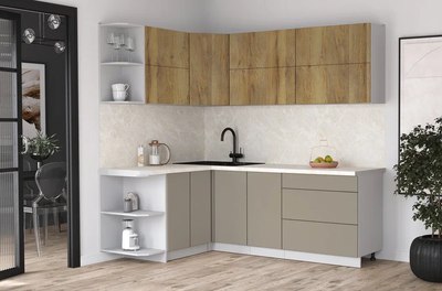 Кухонный гарнитур Интерлиния Мила Матте 1.5x2.2 А