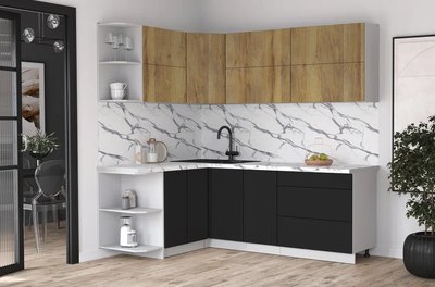 Кухонный гарнитур Интерлиния Мила Матте 1.5x2.2 А