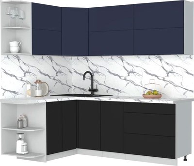 Кухонный гарнитур Интерлиния Мила Матте 1.5x2.2 А - фото