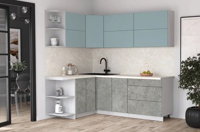 Кухонный гарнитур Интерлиния Мила Матте 1.5x2.2 А