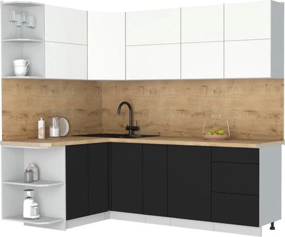 Кухонный гарнитур Интерлиния Мила Матте 1.5x2.3 А - фото