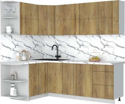 Кухонный гарнитур Интерлиния Мила Матте 1.5x2.3 А - фото