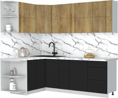 Кухонный гарнитур Интерлиния Мила Матте 1.5x2.3 А - фото