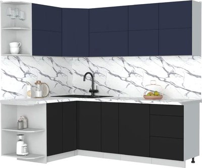 Кухонный гарнитур Интерлиния Мила Матте 1.5x2.3 А - фото