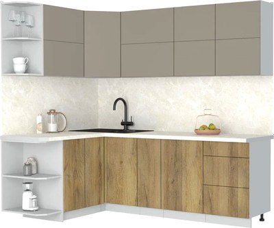Кухонный гарнитур Интерлиния Мила Матте 1.5x2.3 А - фото