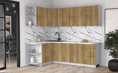 Кухонный гарнитур Интерлиния Мила Матте 1.5x2.4 А