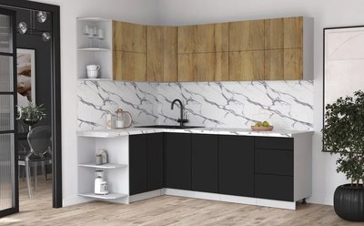 Кухонный гарнитур Интерлиния Мила Матте 1.5x2.4 А