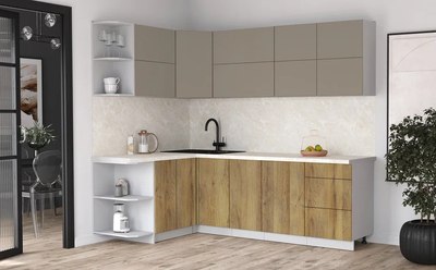 Кухонный гарнитур Интерлиния Мила Матте 1.5x2.4 А