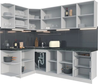 Кухонный гарнитур Интерлиния Мила Матте 1.5x2.4 А
