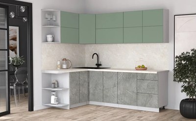 Кухонный гарнитур Интерлиния Мила Матте 1.5x2.4 А