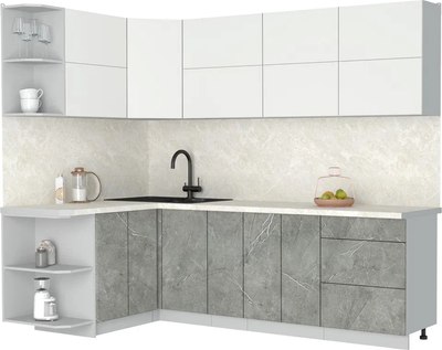 Кухонный гарнитур Интерлиния Мила Матте 1.5x2.5 А - фото