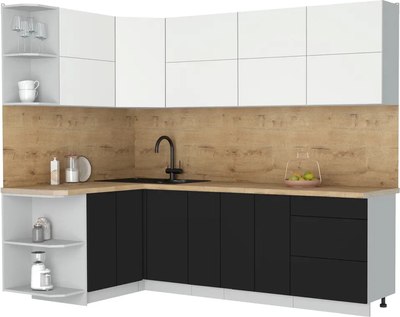 Кухонный гарнитур Интерлиния Мила Матте 1.5x2.5 А - фото