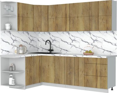 Кухонный гарнитур Интерлиния Мила Матте 1.5x2.5 А - фото