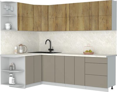 Кухонный гарнитур Интерлиния Мила Матте 1.5x2.5 А - фото
