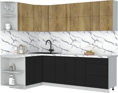 Кухонный гарнитур Интерлиния Мила Матте 1.5x2.5 А - фото