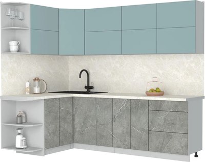 Кухонный гарнитур Интерлиния Мила Матте 1.5x2.5 А - фото