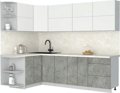 Кухонный гарнитур Интерлиния Мила Матте 1.5x2.6 А - фото