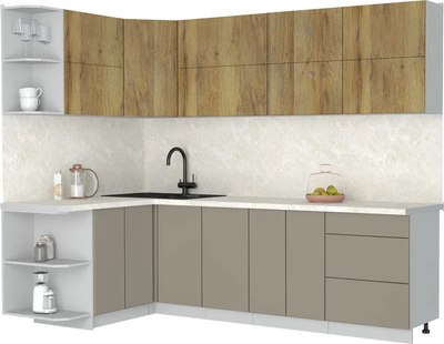 Кухонный гарнитур Интерлиния Мила Матте 1.5x2.6 А - фото