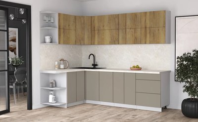 Кухонный гарнитур Интерлиния Мила Матте 1.5x2.6 А