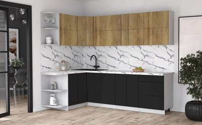 Кухонный гарнитур Интерлиния Мила Матте 1.5x2.6 А