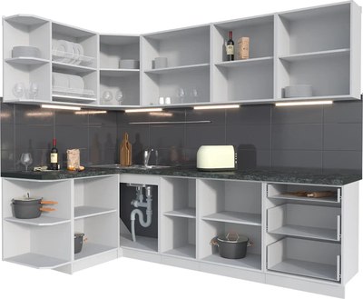 Кухонный гарнитур Интерлиния Мила Матте 1.5x2.6 А