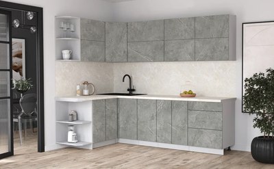 Кухонный гарнитур Интерлиния Мила Матте 1.5x2.6 А