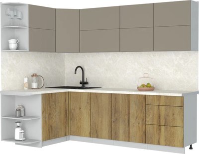 Кухонный гарнитур Интерлиния Мила Матте 1.5x2.6 А - фото