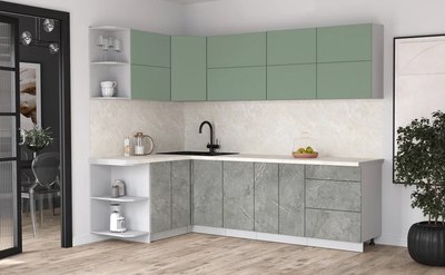 Кухонный гарнитур Интерлиния Мила Матте 1.5x2.6 А