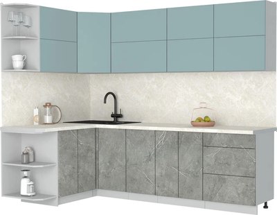 Кухонный гарнитур Интерлиния Мила Матте 1.5x2.6 А - фото