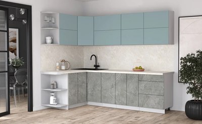 Кухонный гарнитур Интерлиния Мила Матте 1.5x2.6 А