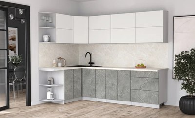 Кухонный гарнитур Интерлиния Мила Матте 1.5x2.7 А