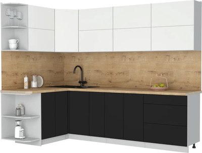 Кухонный гарнитур Интерлиния Мила Матте 1.5x2.7 А - фото