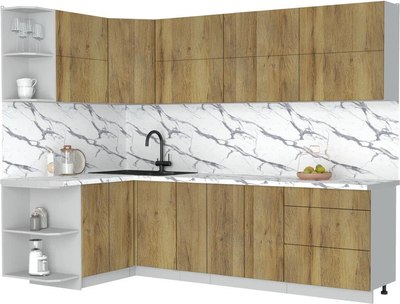 Кухонный гарнитур Интерлиния Мила Матте 1.5x2.7 А - фото