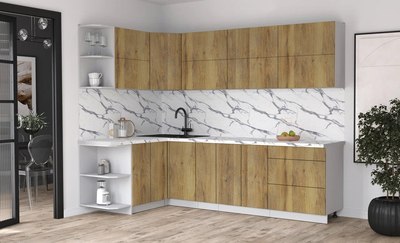 Кухонный гарнитур Интерлиния Мила Матте 1.5x2.7 А