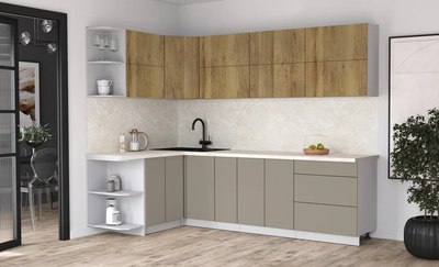 Кухонный гарнитур Интерлиния Мила Матте 1.5x2.7 А