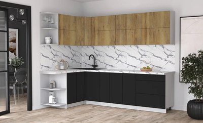 Кухонный гарнитур Интерлиния Мила Матте 1.5x2.7 А